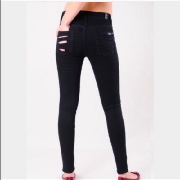 7FAM Dark Wash Jeans High Waist Gwenevere Size 26 - Picture 2 of 8